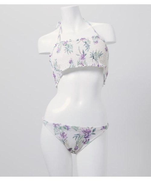 rienda(リエンダ)/Shirring Bandeau cup bikini/PNK