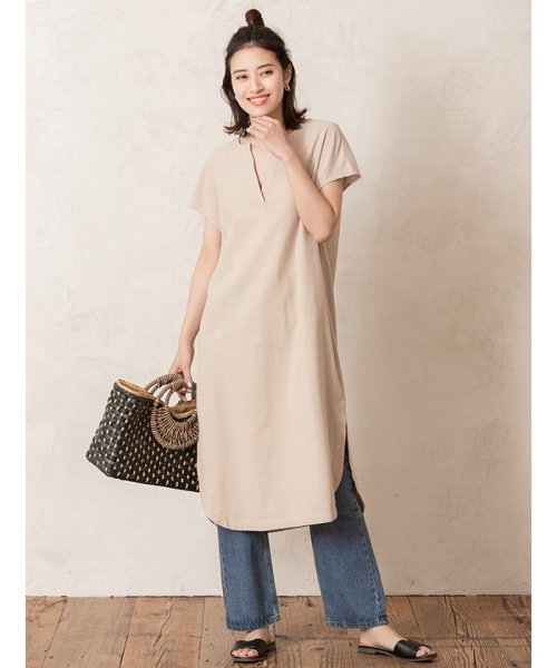 セール リネン風スキッパーワンピース フィフス Fifth Magaseek