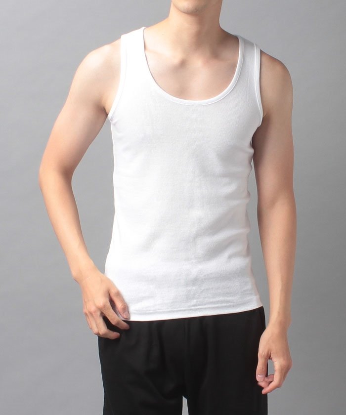 テレコ リブ タンクトップ メンズ マルカワ Marukawa Magaseek