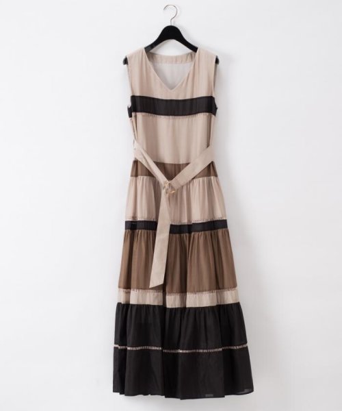 配色切替フレアワンピース グレースコンチネンタル Grace Continental Magaseek