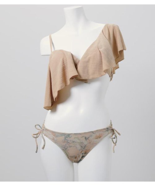 rienda(リエンダ)/frill floewr wire cup bikini/BEG