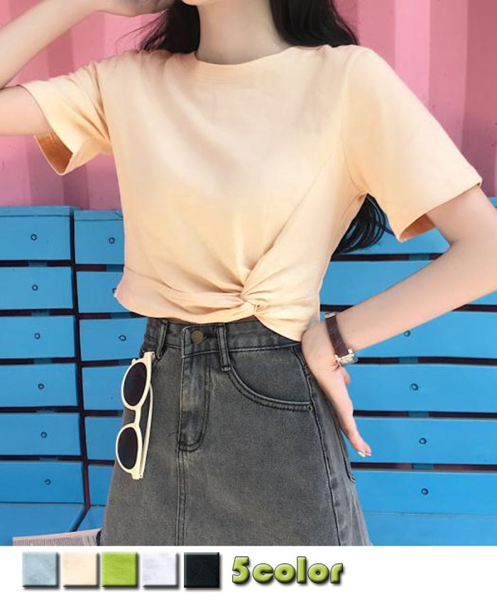 クーポン セール 30 Off ｔシャツ レディース 半袖 へそ出し ショート丈 ｔシャツ トップス 無地 綿 カットソー 薄手 黒 白 ショッピングゴー Shoppinggo Magaseek