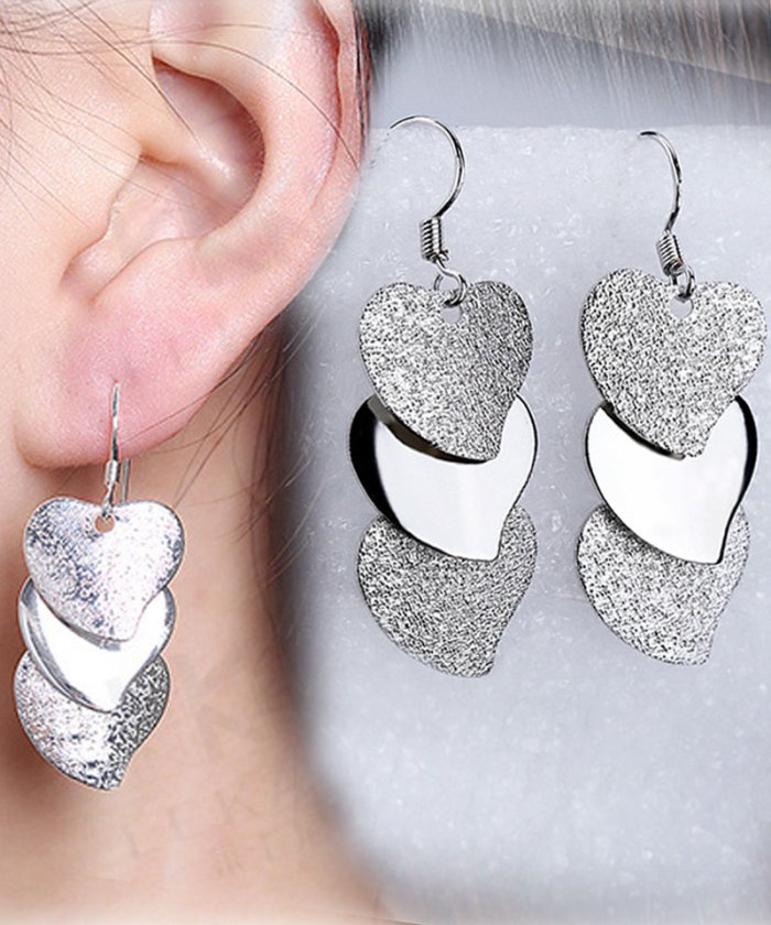 セール フックピアス 揺れる ロングピアス ハートピアス シンプル イヤリングかわいい 人気アクセサリー ショッピングゴー Shoppinggo Magaseek
