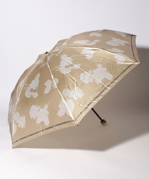 LANVIN Collection(umbrella)(ランバンコレクション（傘）)/LANVIN COLLECTION 折りたたみ傘 ”ホワイト ローズ”/ベージュ