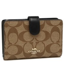 COACH(コーチ)/コーチ 財布 アウトレット COACH F23553 シグネチャー ミディアム コーナー ジップ ウォレット 二つ折り財布/カーキ×ブラック