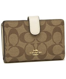 COACH(コーチ)/コーチ 財布 アウトレット COACH F23553 シグネチャー ミディアム コーナー ジップ ウォレット 二つ折り財布/カーキ×ホワイト