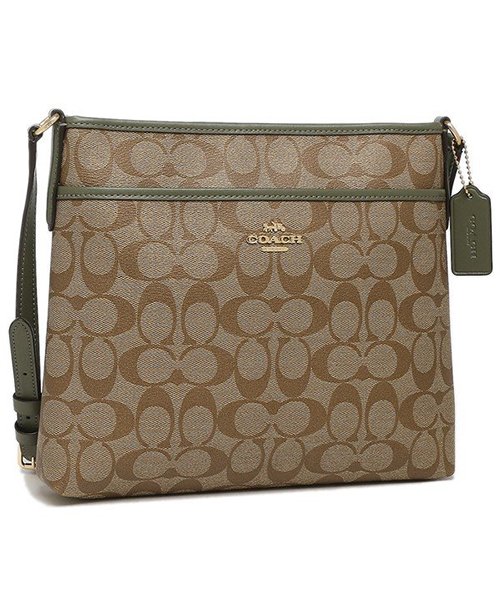 COACH(コーチ)/コーチ バッグ アウトレット COACH F29210 シグネチャー キャンバス クロスボディ レディース ショルダーバッグ/ミリタリーグリーン