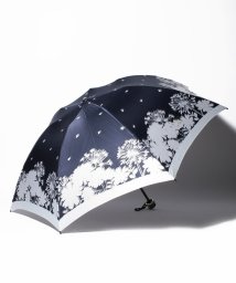LANVIN en Bleu(umbrella)(ランバンオンブルー（傘）)/折りたたみ傘　クイックアーチ　シルエットフラワー/ネイビーブルー