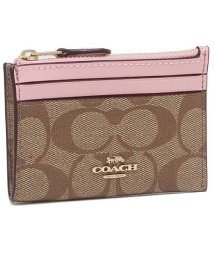 COACH(コーチ)/コーチ コインケース パスケース アウトレット レディース COACH F88208/カーキ×ピンク