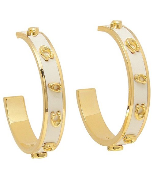 コーチ ピアス アクセサリー レディース Coach 254 Cud ゴールド ホワイト コーチ Coach Magaseek