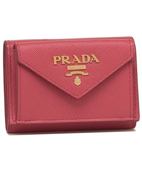 PRADA(プラダ)/プラダ 折財布 レディース PRADA 1MH021 2E3K F0505 ピンク/ピンク