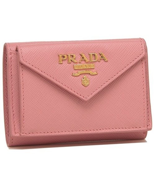 PRADA(プラダ)/プラダ 折財布 レディース PRADA 1MH021 QWA F0442 ピンク/ピンク