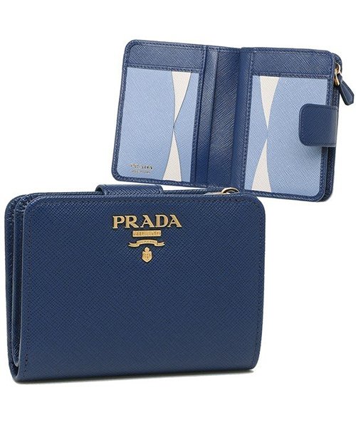 PRADA(プラダ)/プラダ 折財布 レディース PRADA 1ML018 ZLP F0RAU /ブルー