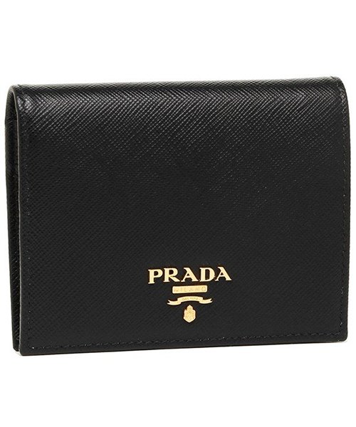 PRADA(プラダ)/プラダ 折財布 レディース PRADA 1MV204 QWA/ブラック
