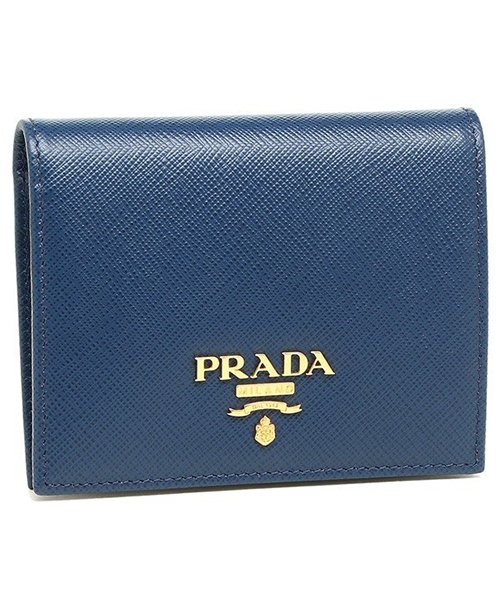 PRADA(プラダ)/プラダ 折財布 レディース PRADA 1MV204 QWA/ブルー