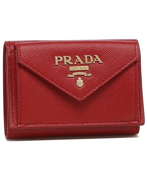 PRADA(プラダ)/プラダ 折財布 レディース PRADA 1MH021 2E3K/レッド