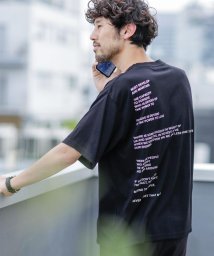 nano・universe(ナノ・ユニバース)/《WEB限定》バックプリントメッセージTシャツ/ブラック
