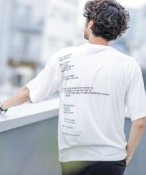 nano・universe(ナノ・ユニバース)/《WEB限定》バックプリントメッセージTシャツ/ホワイト