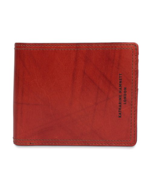 KATHARINE HAMNETT(キャサリン ハムネット)/キャサリンハムネット ロンドン KATHARINE HAMNETT LONDON 財布 二つ折り メンズ MINI WALLET ネイビー オリーブ ダークブラ/ブラウン