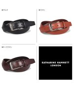 ＜マガシーク＞ スニークオンラインショップ キャサリンハムネット ロンドン KATHARINE HAMNETT LONDON ベルト レザーベルト メンズ 本革 LEATHER BELT ブラック ブラウ メンズ ブラック ワンサイズ SNEAK ONLINE SHOP】画像