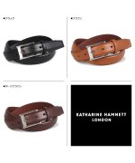 ＜マガシーク＞ スニークオンラインショップ キャサリンハムネット ロンドン KATHARINE HAMNETT LONDON ベルト レザーベルト メンズ 本革 LEATHER BELT ブラック ブラウ メンズ ブラック ワンサイズ SNEAK ONLINE SHOP】画像