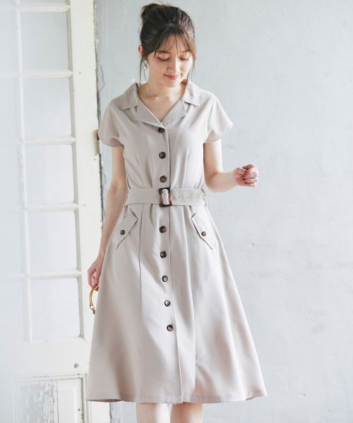 ベルト付きトレンチ風ワンピース トッコクローゼット Tocco Closet Magaseek