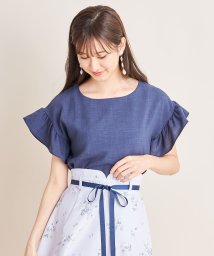 tocco closet(トッコクローゼット)/リネンライクブラウス/D-BLUE