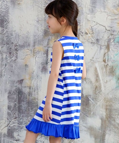 クーポン セール 50 Off ノースリーブaラインボーダーワンピース 子供服bee 子供服bee Magaseek