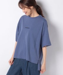 JEANS MATE(ジーンズメイト)/【ZEROSTAIN】スモールロゴTシャツ/ブルー