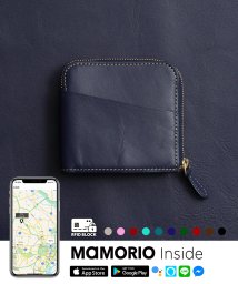 LIFE POCKET(ライフポケット)/紛失防止タグ MAMORIO搭載 ライフポケット Smart Wallet 薄い財布 スリムタイプ 財布 L字ファスナー WL002 スキミング防止RFID付き/ネイビー