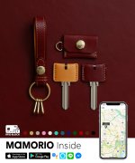 ＜マガシーク＞ ライフポケット 紛失防止タグ MAMORIO搭載 ライフポケット Key Ring スマート キーリング キーケース キーホルダー KR001 ユニセックス ダークレッド FREE LIFE POCKET】