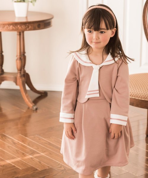 セール セーラーカラーポンチ半袖ワンピースとボレロセット キャサリンコテージ Catherine Cottage Magaseek