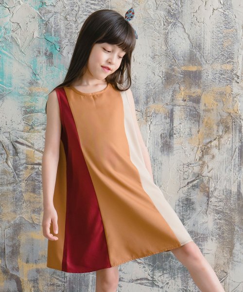 セール 配色ワンピース 子供服bee 子供服bee Magaseek