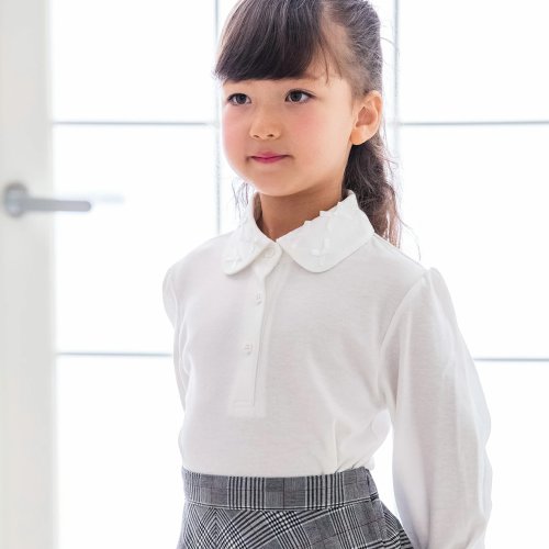 セール 40 Off 花形ボタンの丸襟カットソーブラウス 100 140cm キャサリンコテージ Catherine Cottage Magaseek