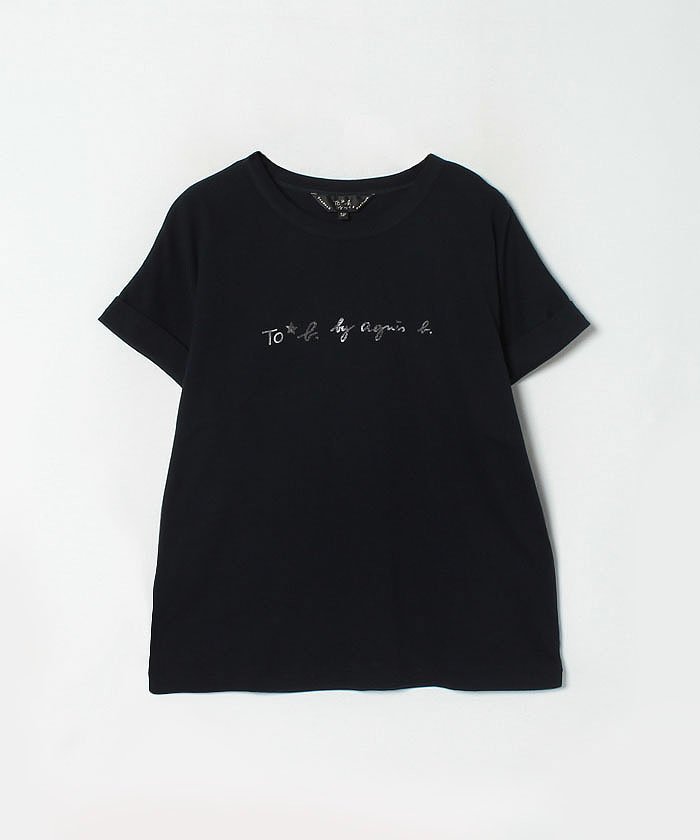 ＜マガシーク＞ アニエスベー W984 TS ロゴTシャツ レディース ネイビー 38(M) agnes b.】