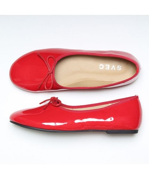 セール フラットシューズ パンプス ぺたんこパンプス カジュアルシューズ バレエシューズ レディース 人気 ブランド 黒 ブラック エナメル赤 レッド レオパード ヒョ シュベック Svec Magaseek