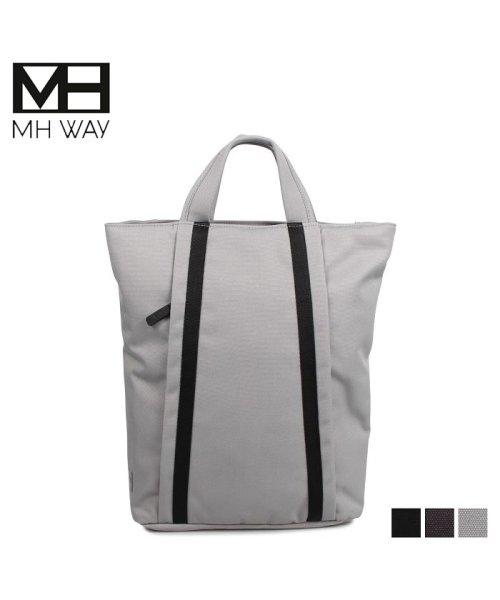 MHWAY(エムエイチウェイ)/MH WAY エムエイチウェイ リュック バッグ バックパック トート メンズ レディース 12L BELL TOTE BACKPACK ブラック グレー ライ/ライトグレー