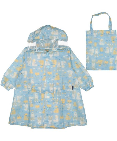 子供服 Kids Foret キッズフォーレ 恐竜 星 くま総柄レインコート S L B キッズフォーレ Kids Foret Magaseek