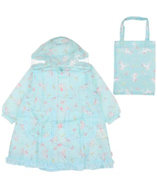 Kids Foret/【子供服】 KidS Foret (キッズフォーレ) リボン・ユニコーン柄フリル付レインコート S～L B81875/503310054