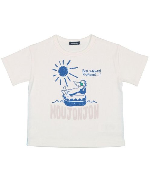 moujonjon(ムージョンジョン)/【子供服】 MoujoNjoN (ムージョンジョン) 日本製ペンギン・サメプリントＴシャツ 80cM～120cM M32846/ホワイト