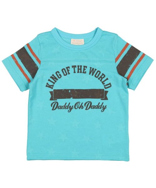 DaddyOhDaddy(ダディオダディ)/【子供服】 Daddy Oh Daddy (ダディオダディ) 日本製星柄ジャガードロゴＴシャツ 80cM～150cM V32801/グリーン