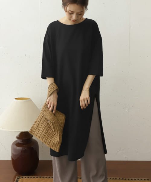 セール コットンサイドスリットチュニックワンピース アーバンリサーチドアーズ Urban Research Doors Magaseek
