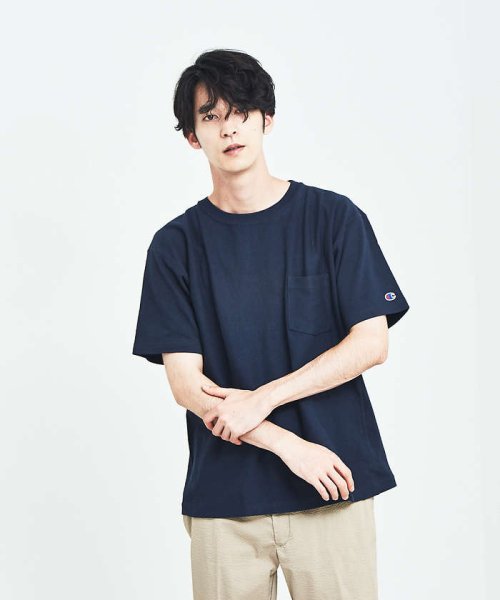 ABAHOUSE(ABAHOUSE)/【Champion】 REVERSE WEAVE 半袖Tシャツ/ネイビー