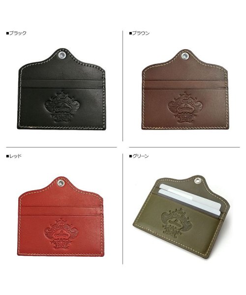 Orobianco(オロビアンコ)/オロビアンコ Orobianco パスケース カードケース ID 定期入れ メンズ レディース 別注 ID CARD CASE レザー ブラック ブラウン レッ/レッド