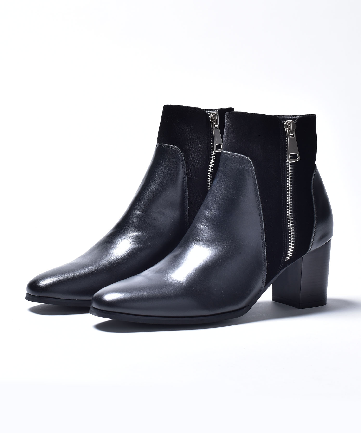 【セール】ショートブーツ メンズ ブーツ ハイヒール ドレスブーツ 本革 スエード レザー コンビ シューズ サイドジップ 男性 紳士靴 靴くつ  ベージュ ブラック 黒 (503300261) | シュベック(SVEC) - MAGASEEK