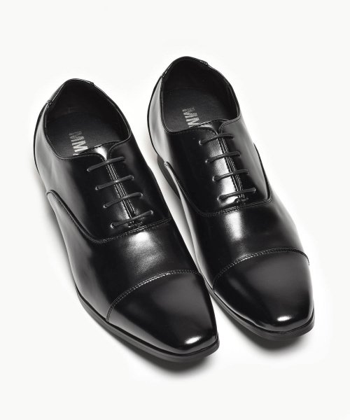 SVEC(シュベック)/シークレットシューズ メンズ 身長up 6cm アップ エナメル ビジネスシューズ 背が高くなる ブランド MM/ONE エムエムワン ドレスシューズ 革靴/ブラック