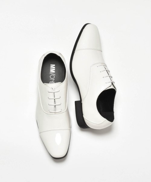 SVEC(シュベック)/ビジネスシューズ メンズ 大きいサイズ おしゃれ 革靴 ビジネス カジュアル ブランド MM/ONE エムエムワン ドレスシューズ フォーマル 皮靴 短靴/ホワイトエナメル