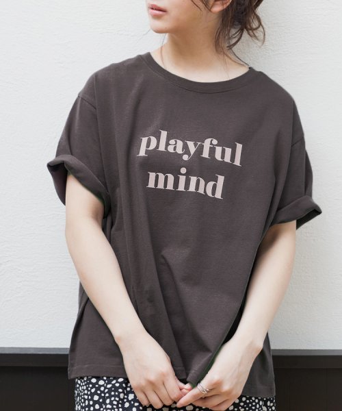 セール ロゴプリントtシャツ Tシャツ カットソー トップス 半袖 レディース ロゴ カジュアル コットン お家コーデ ロゴt ゆったり クルーネック 新色 アドティエ Ad Thie Magaseek