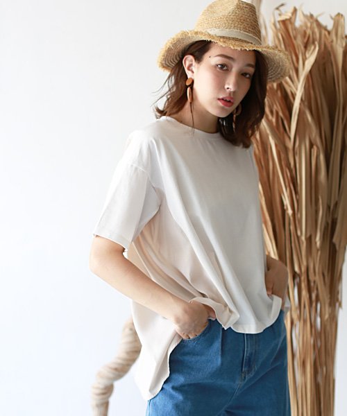 セール バックシャン異素材トップス リアルキューブ Real Cube Magaseek