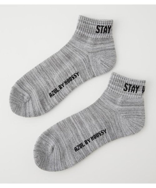 AZUL by moussy(アズールバイマウジー)/MESSAGE LOW CUT SOCKS/T.GRY